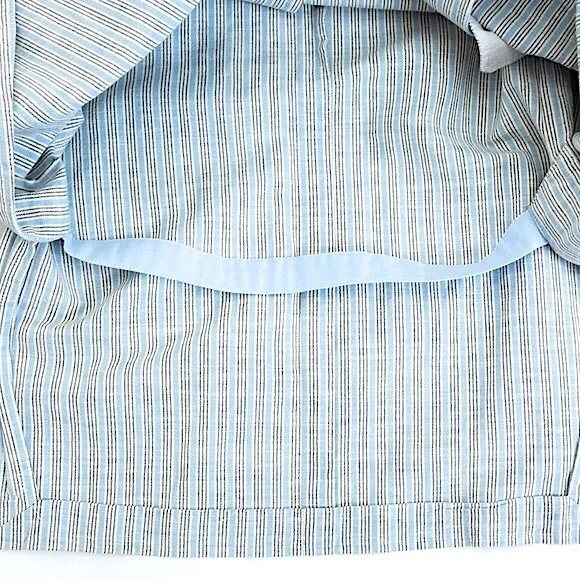 Brooks Brothers men’s sport coat blazer jacket linen blend vertical stripe M